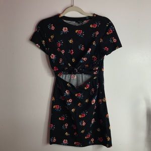 Forever 21 Floral Cutout Dress